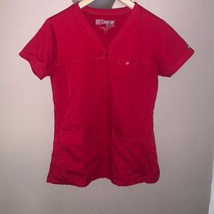 Grey’s Anatomy Red Scrub Top Small